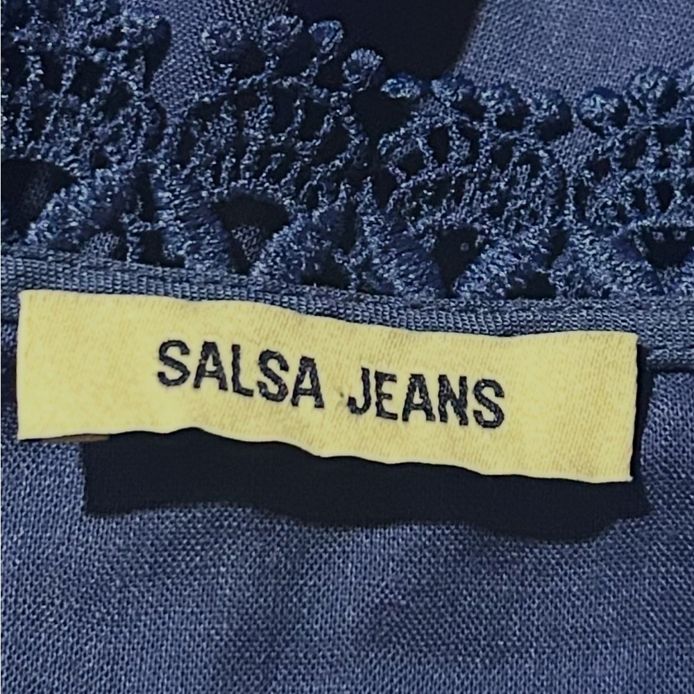 Salsa Jeans Women’s Top Blouse Long Sleeved Embroidered Size Medium - Picture 15 of 16